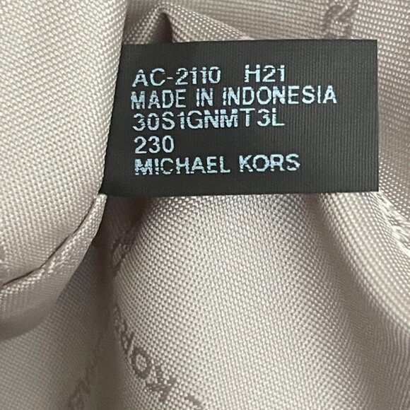 MICHAEL KORS CARMEN LARGE TOTE PEBBLE LEATHER CHESTNUT GOLD VERSATILE CARRY ALL - Picture 15 of 16